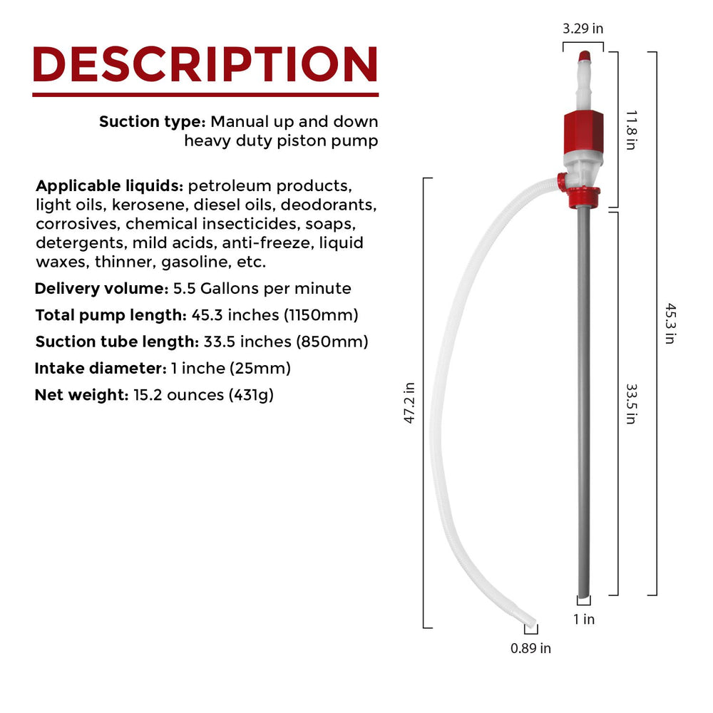 TeraPump - TRDRUM30 Heavy Duty Drum Pump - Terapump Canada