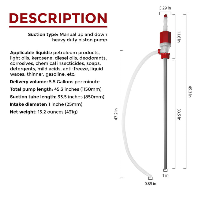 TeraPump - TRDRUM30 Heavy Duty Drum Pump - Terapump Canada
