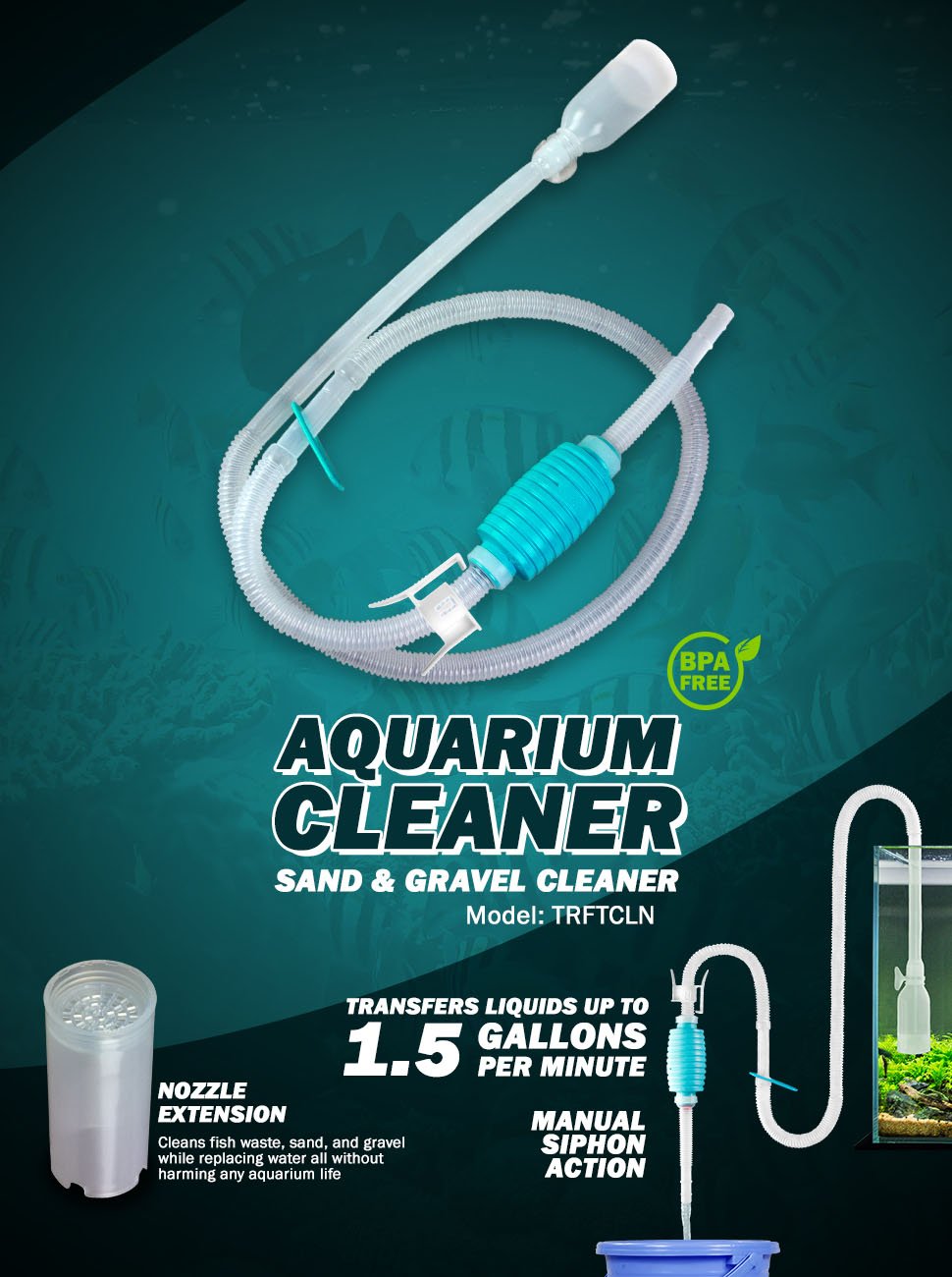 TeraPump - TRFTCLN - Aquarium Cleaner - Terapump Canada