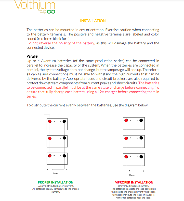 Volthium Lithium AVENTURA 12V 100AH BATTERY / Cold Charging Protection