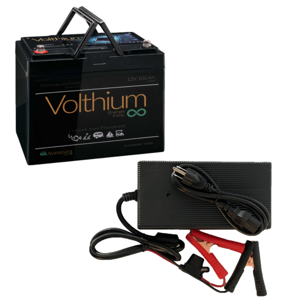 VOLTHIUM AVENTURA 12V 100AH BATTERY / COLD CHARGING PROTECTION AND CHARGER