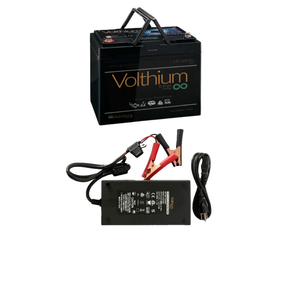 VOLTHIUM AVENTURA 12V 100AH BATTERY / COLD CHARGING PROTECTION AND CHARGER