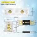 ANL Fuse Holder  Transparent Base Without Fuses
