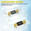 ANL Fuse Holder  Transparent Base Without Fuses