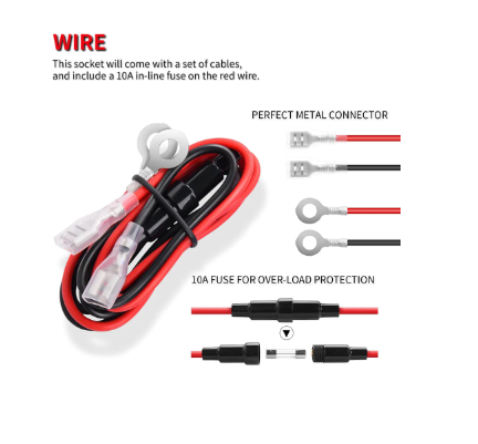 Cigarette Socket with Plastic Cover