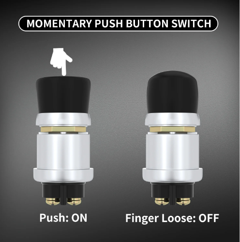 Start Push Button Switch, 2PIN, Screw Terminal, Big Black Button