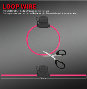Middle Blade Fuse Holder 12AWG